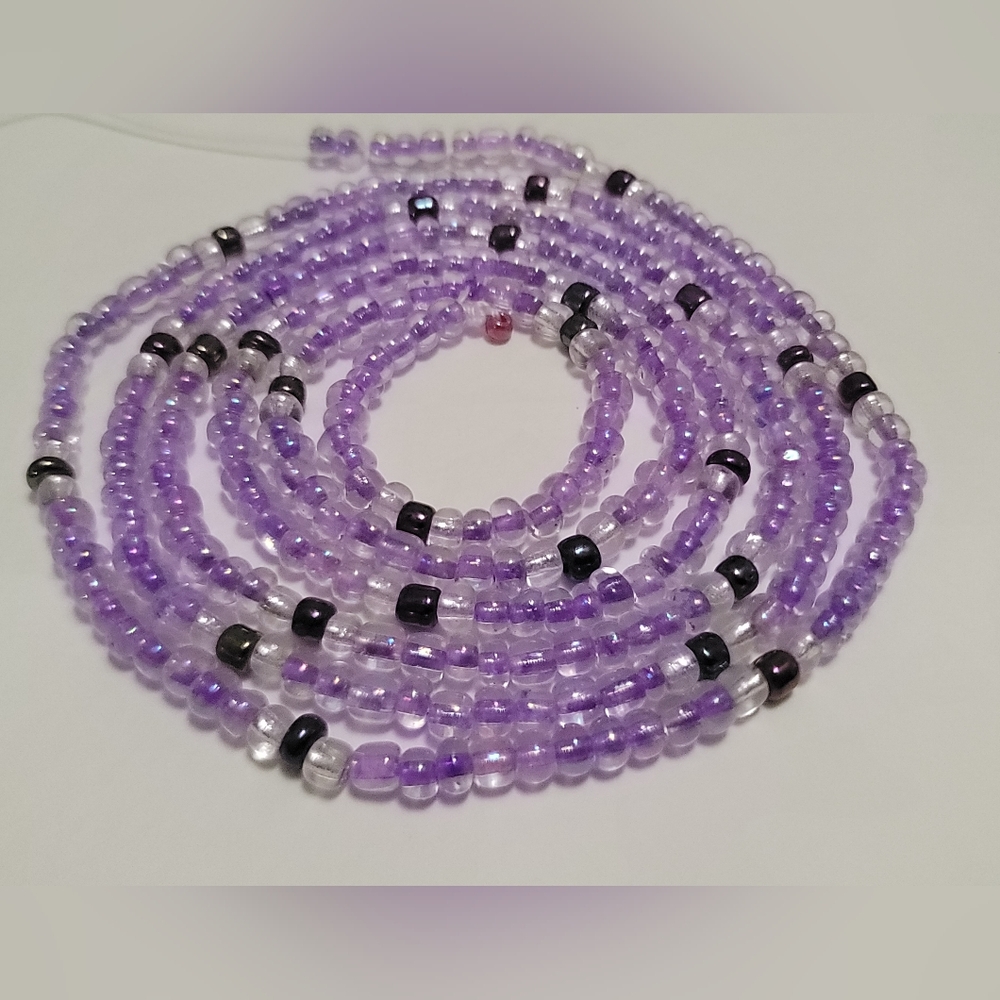 Purple Fantasy Waist Beads 40"